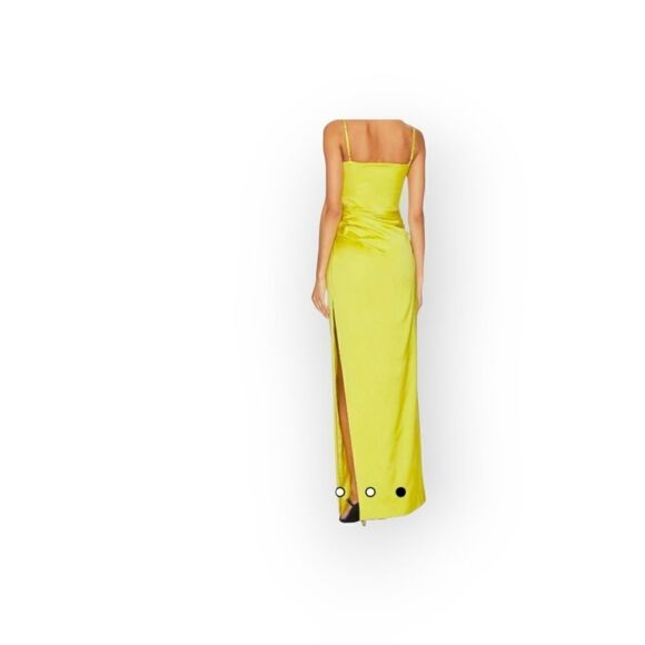 GAUGE81 Vona Full Length Maxi Dress with Slit Black Tie Formal Evening Gown - Picture 3 of 17